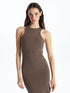 LC Waikiki Women's Halter Neck Straight Bodycon Dress